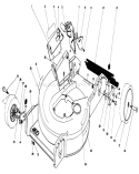 Housing Assembly Diagram and Parts List for 20762C 6000001-6999999 - 1986 Toro Lawn Mower