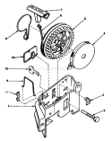 Rewind Starter Diagram and Parts List for 20762C 6000001-6999999 - 1986 Toro Lawn Mower