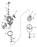 Carburetor Assembly Diagram and Parts List for 20762 0000001-0999999 - 1980 Toro Lawn Mower