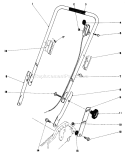 Handle Assembly Diagram and Parts List for 20762 0000001-0999999 - 1980 Toro Lawn Mower