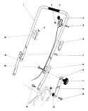 Handle Assembly Diagram and Parts List for 20762 1000001-1999999 - 1981 Toro Lawn Mower