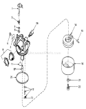 Carburetor Assembly Diagram and Parts List for 20762 4000001-4999999 - 1984 Toro Lawn Mower
