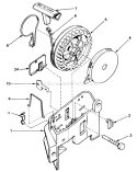 Rewind Starter Diagram and Parts List for 20762 4000001-4999999 - 1984 Toro Lawn Mower