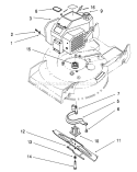 Engine Assembly Diagram and Parts List for 20764B 49000001-49999999 - 1994 Toro Lawn Mower