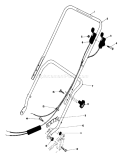 Handle Assembly Diagram and Parts List for 20765 1000001-1999999 - 1981 Toro Lawn Mower