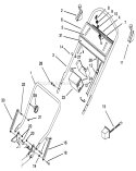 Handle Assembly Diagram and Parts List for 20766B 49000001-49999999 - 1994 Toro Lawn Mower