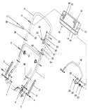 Handle Assembly Diagram and Parts List for 20767 6900001-6999999 - 1996 Toro Lawn Mower