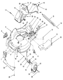 Housing Assembly Diagram and Parts List for 20767 6900001-6999999 - 1996 Toro Lawn Mower