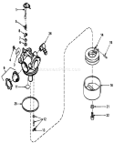 Carburetor Diagram and Parts List for 20772 9000001-9999999 - 1979 Toro Lawn Mower