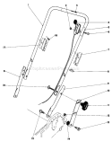 Handle Assembly Diagram and Parts List for 20772 9000001-9999999 - 1979 Toro Lawn Mower
