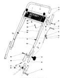 Handle Assembly Diagram and Parts List for 20785 0000001-0999999 - 1980 Toro Lawn Mower