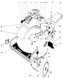Housing Assembly Diagram and Parts List for 20752 2000001-2999999 - 1982 Toro Lawn Mower