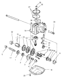 Gear Case Assembly Diagram and Parts List for 20786 9900001-9999999 - 1999 Toro Lawn Mower