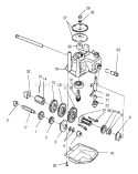 Gear Case Assembly Diagram and Parts List for 20787 8900001-8999999 - 1998 Toro Lawn Mower