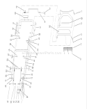 Handle and Control Assembly Diagram and Parts List for 20789 200000001-200999999 - 2000 Toro Lawn Mower