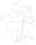 Rear Bagger Discharge Chute Assembly Diagram and Parts List for 20789 200000001-200999999 - 2000 Toro Lawn Mower