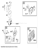 Air Cleaner Assembly Diagram and Parts List for 20791 210000001-210999999 - 2001 Toro Lawn Mower