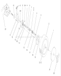 Gearcase and Wheel Assembly Diagram and Parts List for 20791 210000001-210999999 - 2001 Toro Lawn Mower