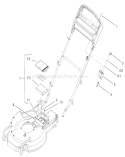 Switch and Battery Assembly Diagram and Parts List for 20791 210000001-210999999 - 2001 Toro Lawn Mower