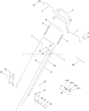 Upper Handle Assembly Diagram and Parts List for 20792 310000001-310999999 - 2010 Toro Lawn Mower