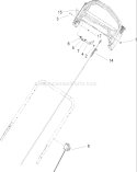 Handle and Cable Assembly Diagram and Parts List for 20056 260000001-260999999 - 2006 Toro Lawn Mower