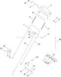 Upper Handle Assembly Diagram and Parts List for 20793 290000001-290999999 - 2009 Toro Lawn Mower