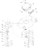 Engine and Blade Assembly Diagram and Parts List for 20793 310000001-310999999 - 2010 Toro Lawn Mower