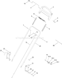 Upper Handle Assembly Diagram and Parts List for 20793 310000001-310999999 - 2010 Toro Lawn Mower