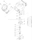 Engine and Blade Assembly Diagram and Parts List for 20795 250000001-250999999 - 2005 Toro Lawn Mower