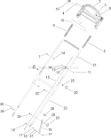 Handle and Speed Control Assembly Diagram and Parts List for 20795 250000001-250999999 - 2005 Toro Lawn Mower