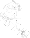 Height-of-Cut and Front Wheel Assembly Diagram and Parts List for 20792 250000001-250999999 - 2005 Toro Lawn Mower