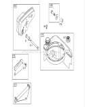 Muffler and Fuel Tank Assembly Diagram and Parts List for 20058 250000001-250999999 - 2005 Toro Lawn Mower