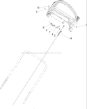 Cable and Handle Assembly Diagram and Parts List for 20058 260000001-260999999 - 2006 Toro Lawn Mower