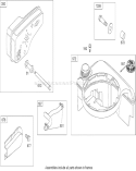 Muffler and Fuel Tank Diagram and Parts List for 20638 290000001-290999999 - 2009 Toro Lawn Mower
