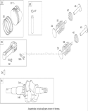 Crankshaft Assembly Diagram and Parts List for 20638 290000001-290999999 - 2009 Toro Lawn Mower