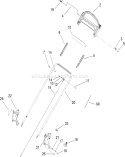 Handle Assembly Diagram and Parts List for 20795 280000001-280999999 - 2008 Toro Lawn Mower