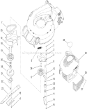 Engine and Blade Assembly Diagram and Parts List for 20795 290000001-290999999 - 2009 Toro Lawn Mower