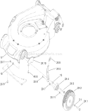 Front Wheel and Height-of-Cut Assembly Diagram and Parts List for 20795 290000001-290999999 - 2009 Toro Lawn Mower
