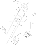 Handle and Control Assembly Diagram and Parts List for 20093 290000001-290999999 - 2009 Toro Lawn Mower