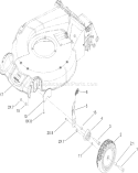 Height-of-Cut and Front Wheel Assembly Diagram and Parts List for 20796 260000001-260999999 - 2006 Toro Lawn Mower
