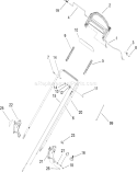 Handle Assembly Diagram and Parts List for 20796 280000001-280999999 - 2008 Toro Lawn Mower