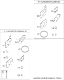 Carburetor Overhaul Kit Diagram and Parts List for 20796 280000001-280999999 - 2008 Toro Lawn Mower