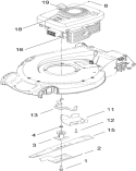 Engine and Blade Assembly Diagram and Parts List for 20796 290000001-290999999 - 2009 Toro Lawn Mower
