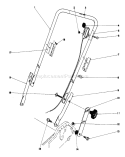 Handle Assembly Diagram and Parts List for 20798 0000001-0999999 - 1980 Toro Lawn Mower