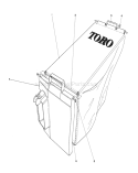 Grass Bag Assembly Diagram and Parts List for 20798 9000001-9999999 - 1979 Toro Lawn Mower