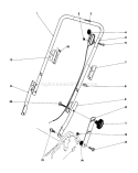 Handle Assembly Diagram and Parts List for 20798 9000001-9999999 - 1979 Toro Lawn Mower