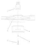Blade Assembly Diagram and Parts List for 20803 7900001-7999999 - 1997 Toro Lawn Mower