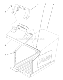 Bag And Components Assembly Diagram and Parts List for 20803 8900001-8999999 - 1998 Toro Lawn Mower