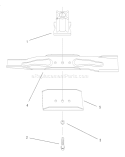 Blade Assembly Diagram and Parts List for 20803 8900001-8999999 - 1998 Toro Lawn Mower
