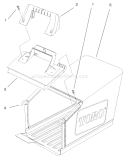 Bag And Components Assembly Diagram and Parts List for 20803 9900001-9999999 - 1999 Toro Lawn Mower